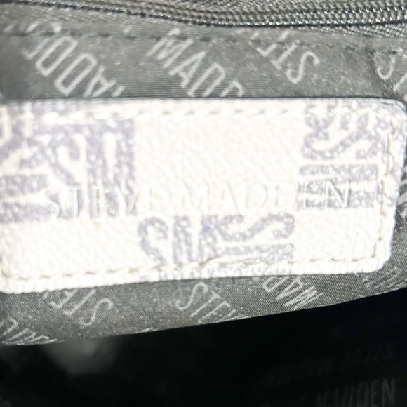 Steve Madden Checked Pattern Zipped Fully Lined Faux Leather Clutch Pouch 🖤🤍 - Picture 10 of 12